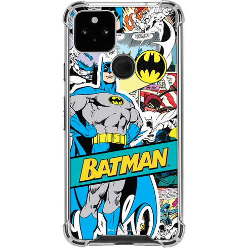 DC Comics Batman Vintage Pose Collage Art Google Pixel 5a 5G Clear Case